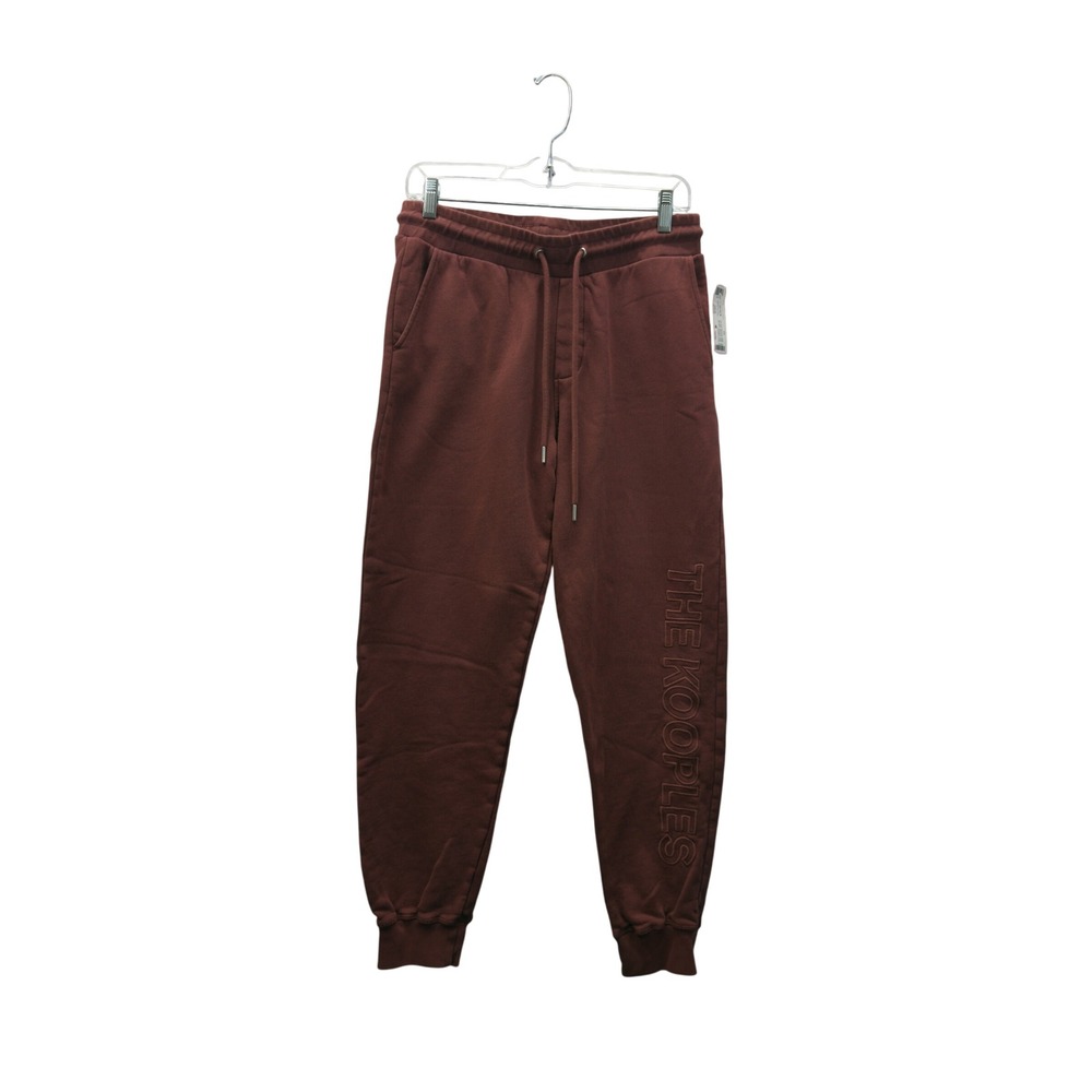 The Kooples Joggers Women's Size XS Burgundy Organic Cotton Logo Sweatpants